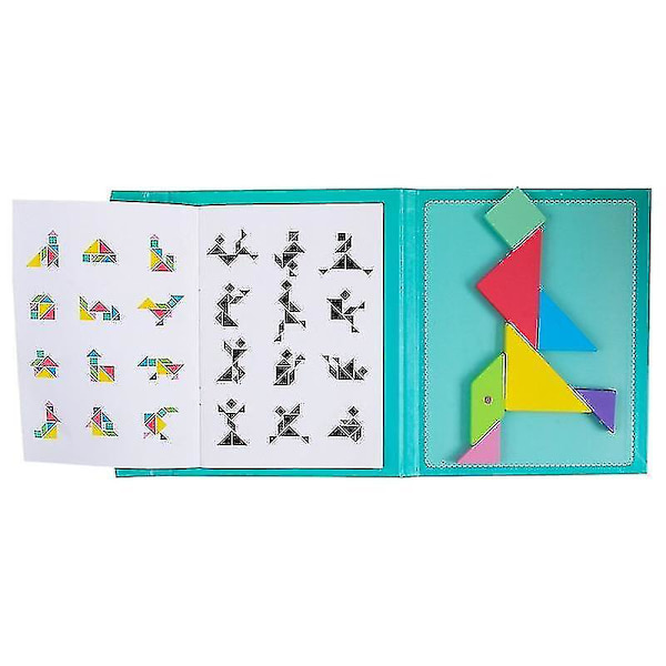 Magnetisk pussel Jigsaw Tangram Thinking Training Game Baby