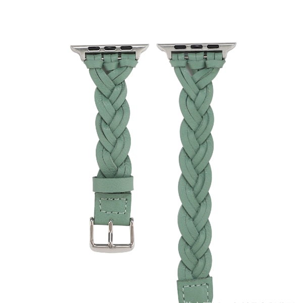 38/40MM, 42/44MM Läderrem för Apple Watch SE/7 Hand Green  38/40MM