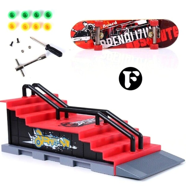 Mini Skatepark Ramp För Finger Board Skateboard delar Set F
