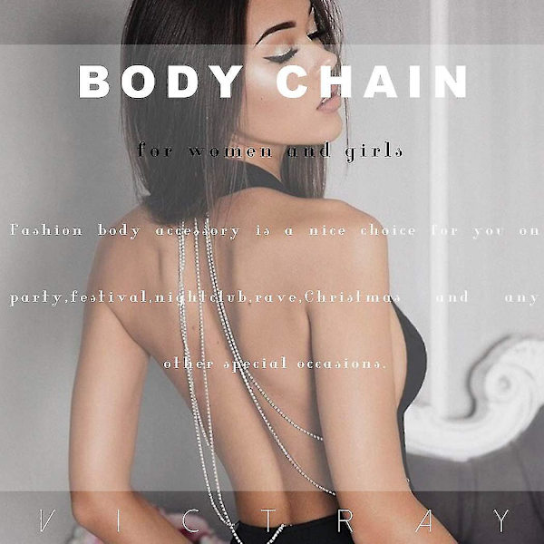 Crystal Body Chain Bikini Body Chains Nattklubb Chest Chain Silver