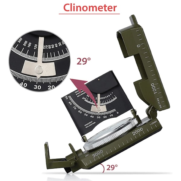 Multifunktionell Outdoor Survival Military Compass Camping