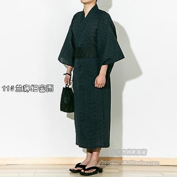 Traditionell Japan Kimono Yukata Herrförband 95 % bomull 12 M