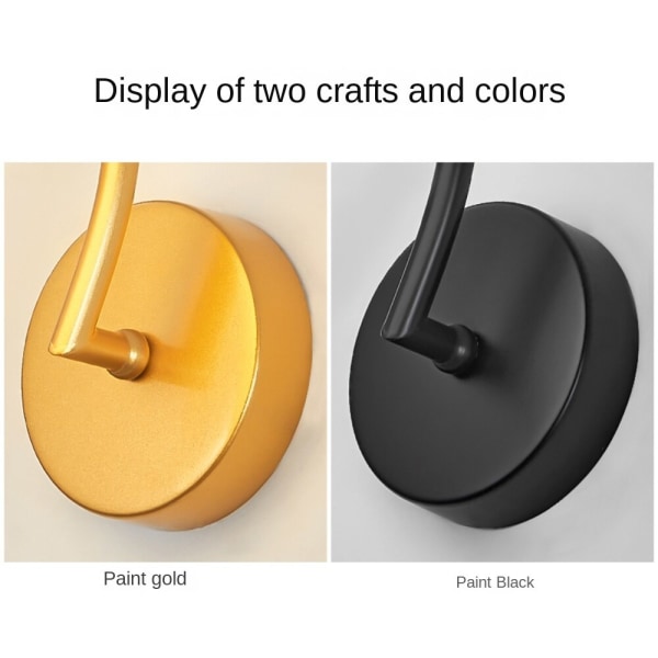 Vägglampa inomhus, kreativ modern minimalistisk stil, 6104 Black