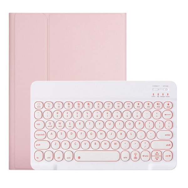 iPad Air4 Qwert Tablet Case, Runt Keycap Tangentbord Case med