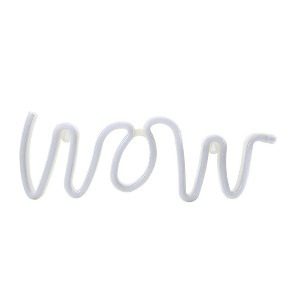 Wow Shape Led Neon Light Vägghängande Bar Atmosphere Lights Green Light