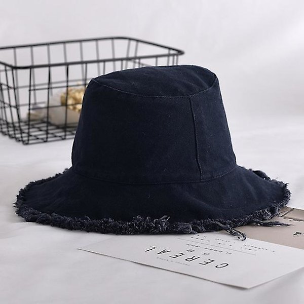 2 ST Enfärgad Cowboy Wind Edge Fisherman Hat Korean