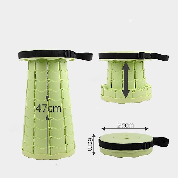 Fällbar pall Travel Camping Teleskoppall GREY