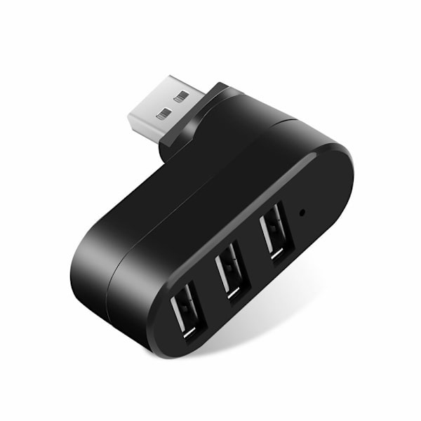 USB 2.0 Hub 3 Portar USB Hubs Mini Rotate Splitter Adapter