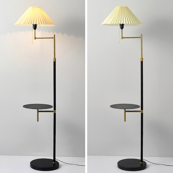 12W Trådlös laddning Golvlampa Soffbord Vardagsrum