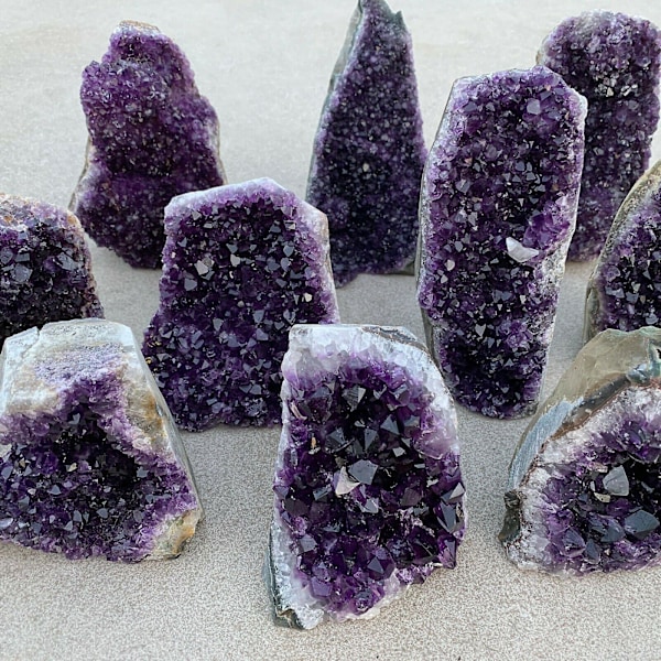 1 st 200-900 g naturlig ametist Geode Quartz Cluster Crystal