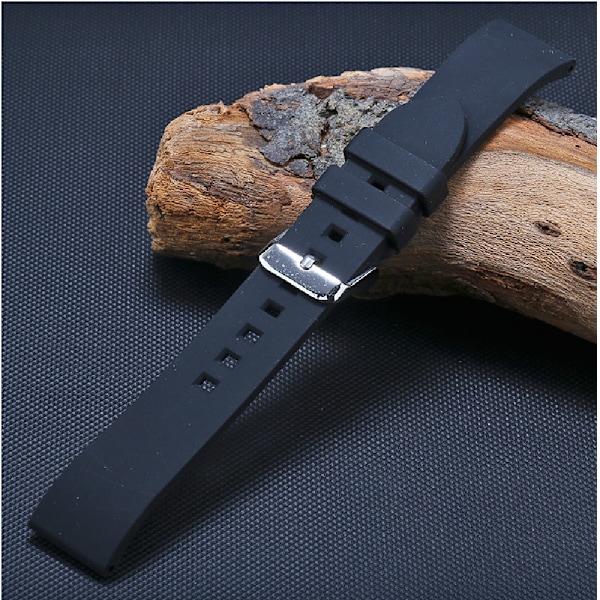 18/19/20/21/22/24 mm watch , vattentätt silikongummi  19mm