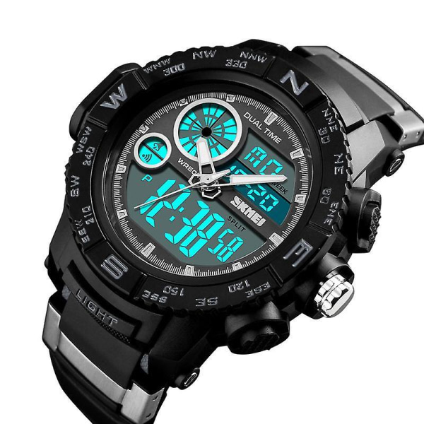 SKMEI 1332 Dual Display Digital Watch Men Chronograph Alarm
