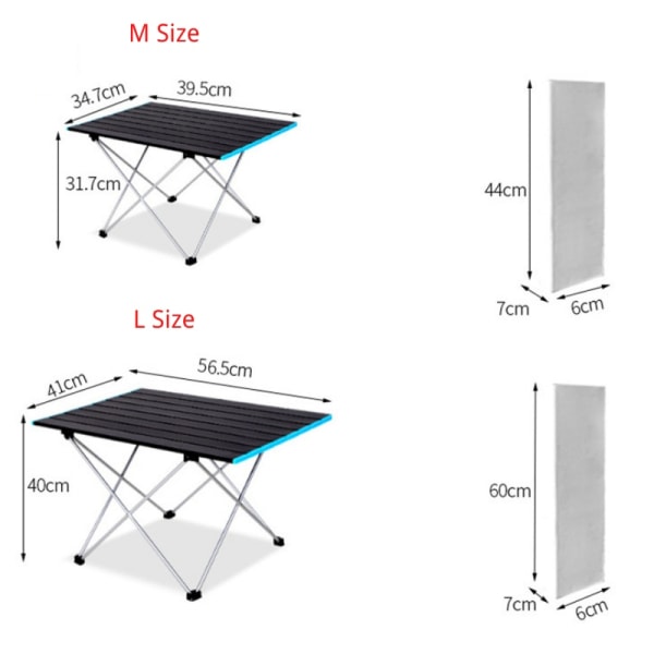 Utomhuscamping Medium Matbord Bärbart hopfällbart bord