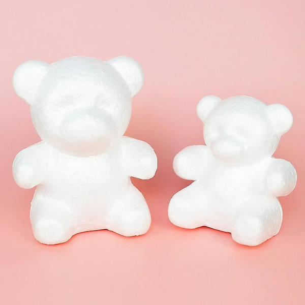 Frigolit Vit skum Form Teddy Toy Alla hjärtans dag