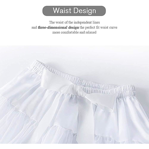 Kvinnors elastisk midja Chiffong underkjol Puffy Tutu Tulle