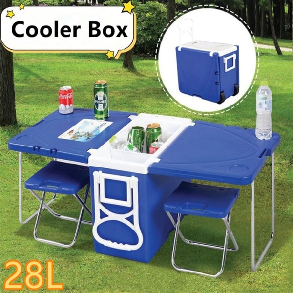 Uppgradera Multi Function Outdoor Rolling Cooler Vikbar picknick
