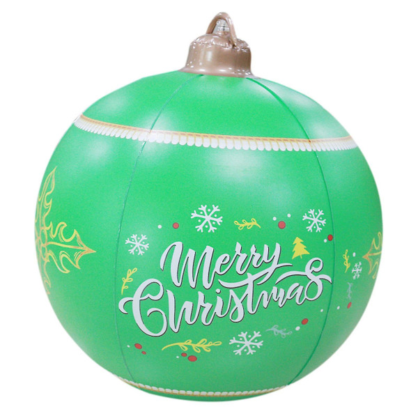 Light Up Pvc Uppblåsbar Ball För Jul Pvc Material Green