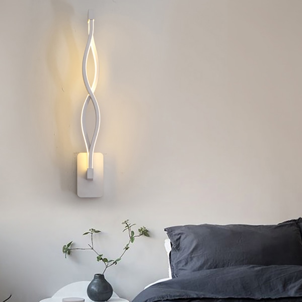 12W LED Vägglampa Bakgrund Vägglampa Sovrum Sänglampa