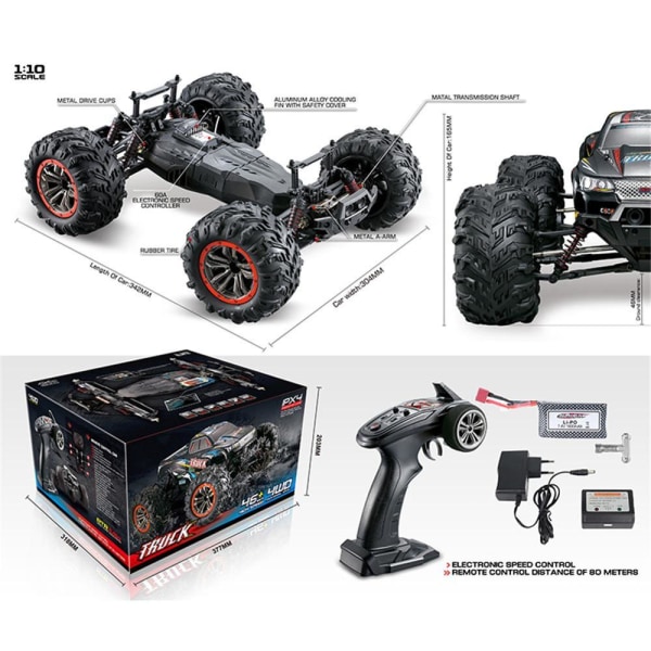9125 Rc Car 1:10 Buggy Monster Truck 2.4G RC Car 4wd