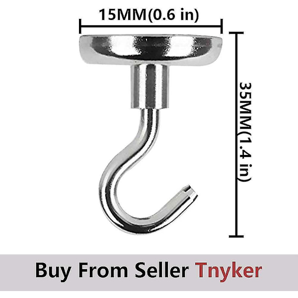 Magnetiska krokar, extra stark magnet med krok för kyl,