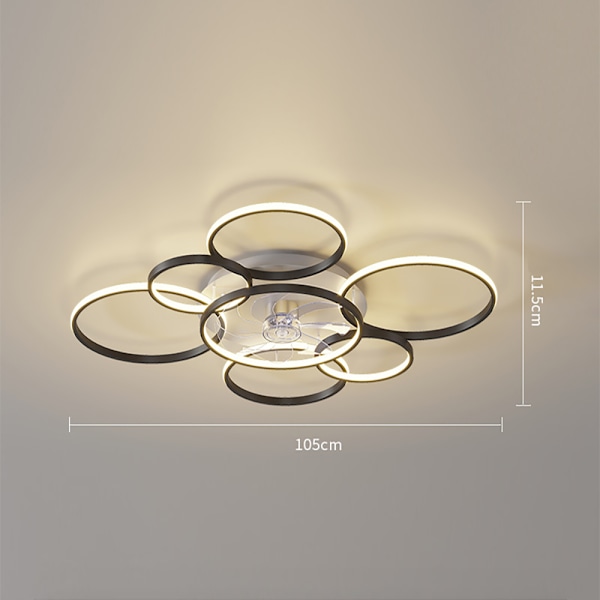 Atmosfärisk tyst fläktlampa Personlighet vardagsrumslampa
