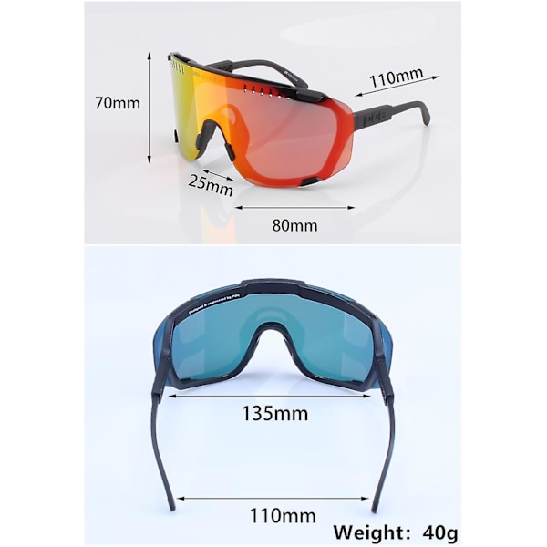 Poc Devour Polarized 4 Lens Cykelsolglasögon Män Kvinnor 9