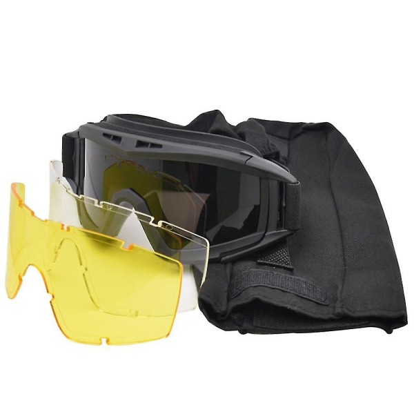 Militära Airsoft Tactical Goggles Black