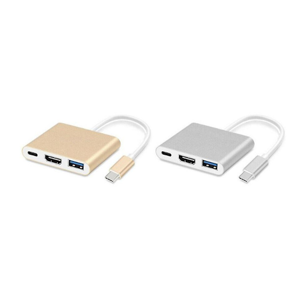 USB-C Multiport Adapter för USB 3.0, 4K HDMI och USB-C 3.1