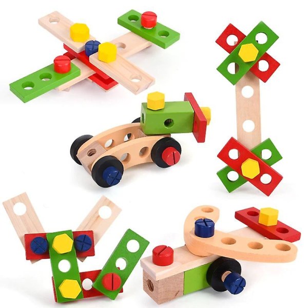Träverktygslåda Set Montessori barnleksak till