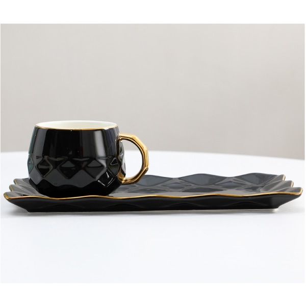 Grön keramisk kaffekopp Modern europeisk fritid