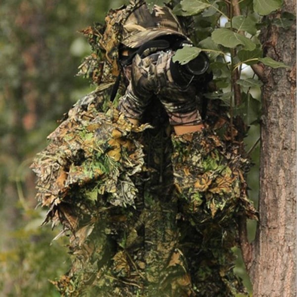 Herr 3d taktik sniper kläder lätt huva kamouflage