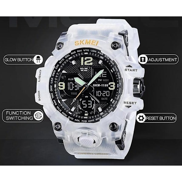 Digitala vattentäta armbandsur Khaki