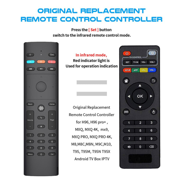 2.4G trådlös Air Mouse 34 tangenter 6 Axis Gyro Voice Remote
