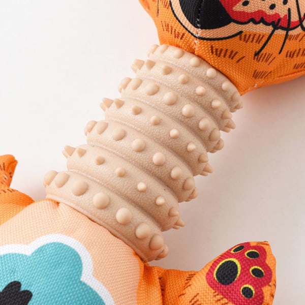 Pet Animal Shape Toy, Oxford tyg tecknade molar tänder Orange