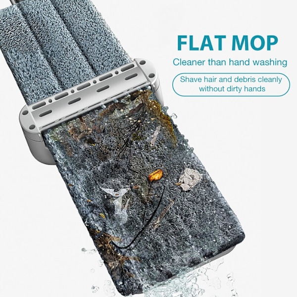 Handfri plattmopp Hushållsrengöring Plattmopp för trägolv