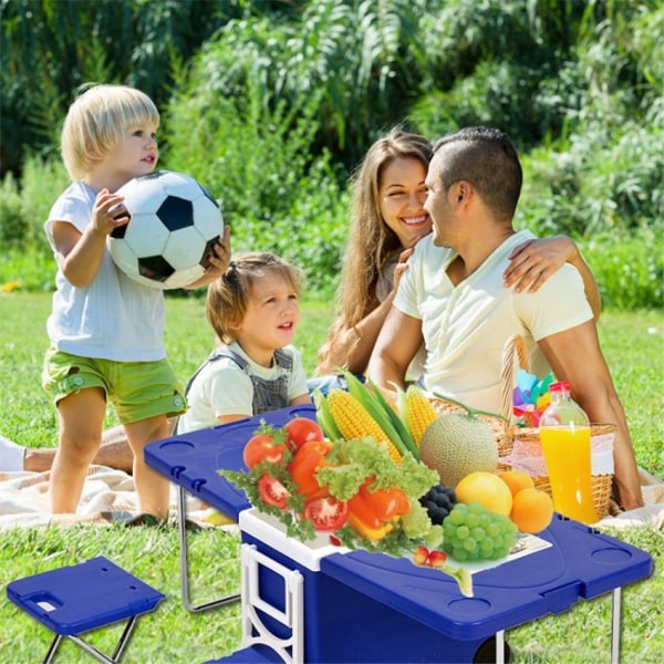 Uppgradera Multi Function Outdoor Rolling Cooler Vikbar picknick