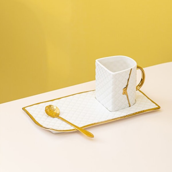 Kreativa set Keramisk kopp och fat High End