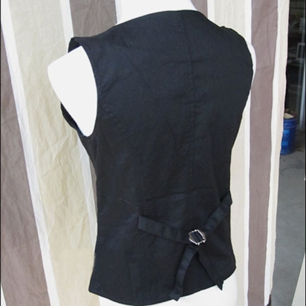 1stk dam polyester svart ärmlös cropped cardigan