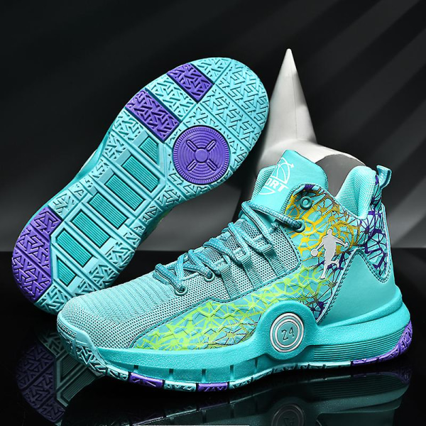 Män Basketskor Mode Halkfria sneakers Andas Cyan 39