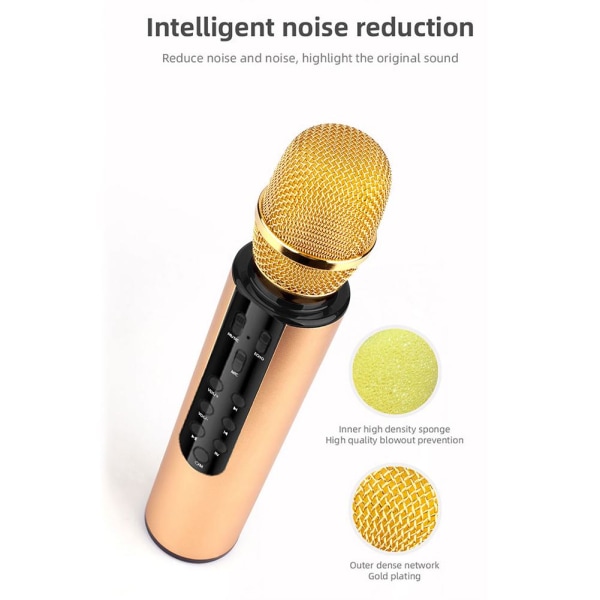 Bärbar Bluetooth Karaoke Microphone Wireless Professional
