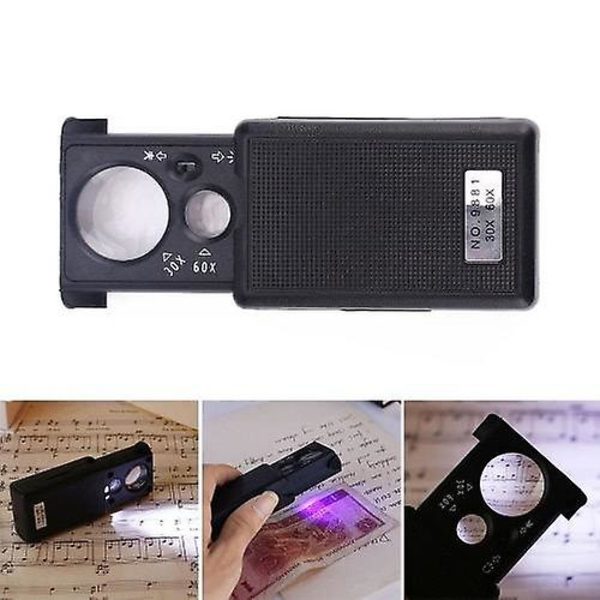 Pocket LED förstoringsglas smycken förstoringsglas mikroskop