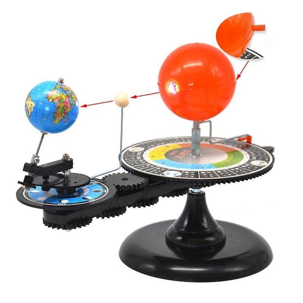 Sol, Jord, Måne, Orbital- Planetariummodell, Solsystem,