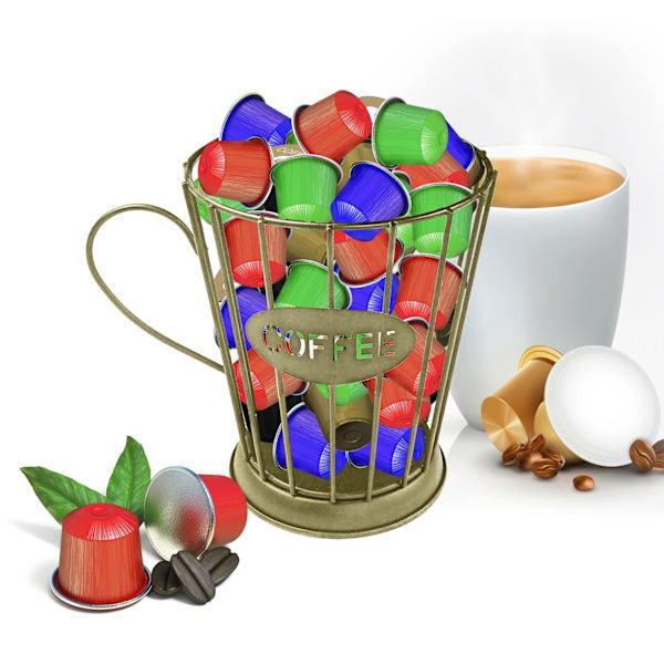 Mugghållare Mugg Form Pod Förvaring Svart kaffe