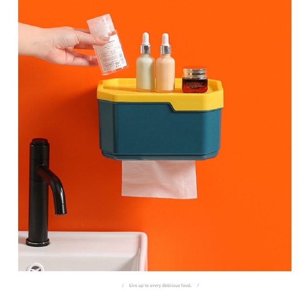 Plast Tissue Box För Toa Stansfri Väggmonterad Green