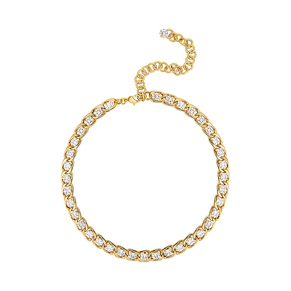 Toggle Clasp Guldhalsband, Mixed Linked Circle, Minimalistisk
