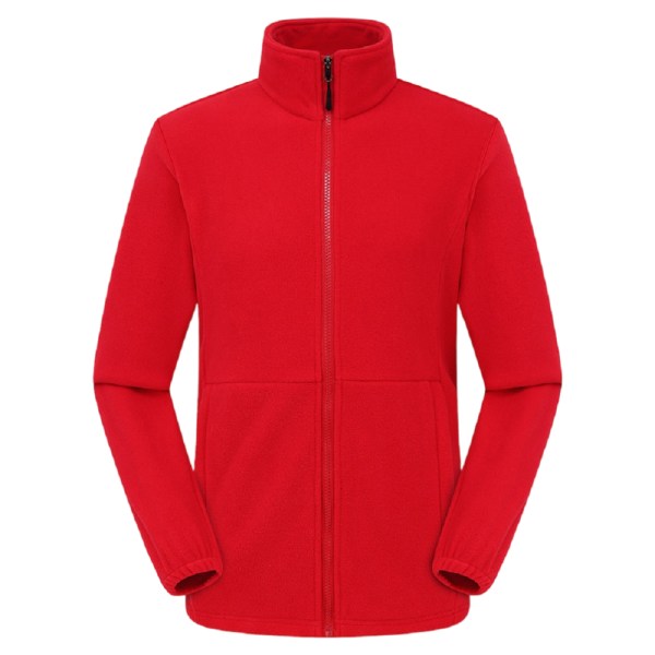 S-3XLPolar fleece herrjacka, tjock fleece utomhus Red M