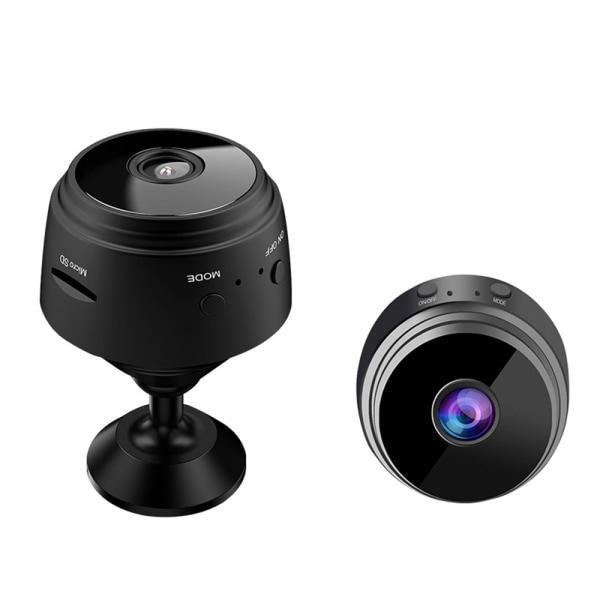 Svart 1080P HD Mini Wireless WiFi Night Vision-kamera