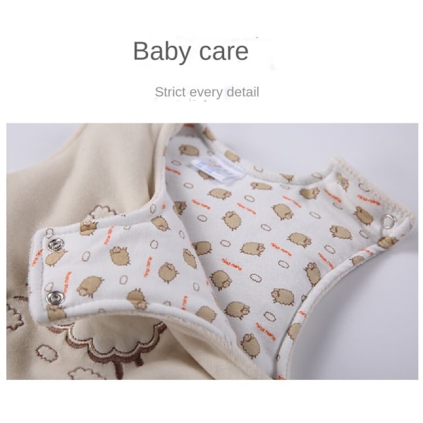 0~2 år gammal baby sovsäck, lämplig för höst och White 0-6 months