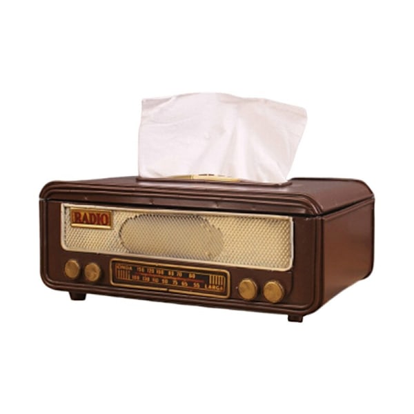 Retro Radio Shape Tissue Paper Box Servettförvaringsbox