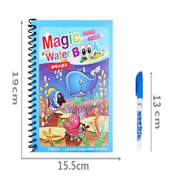 3st/lot Magic Water Ritbok Målarbok Doodle & Magic